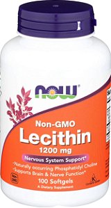 Lecitina (lecithin) 1200 Mg 100 Softgels Now Foods