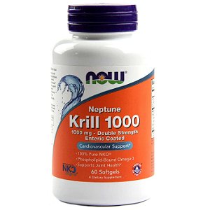 Krill Oil (óleo) Neptune 1000mg Now Foods 60 Softgels