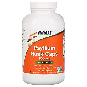 Psyllium Casca Husk 500mg Now Foods 500 Capsulas