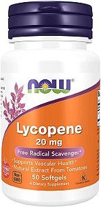 NOW Supplements Lycopene 20 mg - 50 Softgels