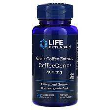 Life Extension CoffeeGenic Green Coffee Extract 400 mg, 90 cápsulas