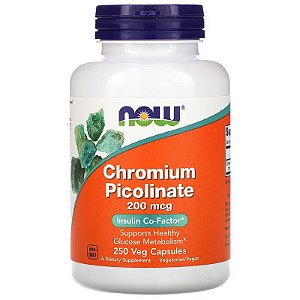 Chromium picolinate (Picolinato de Cromo) 200 mcg 250 Cáps - Now Foods