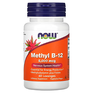 Methyl B-12 5000mcg (60 Pastilhas) - Now Foods