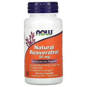 Natural Resveratrol 50mg (60 caps) - Now Foods
