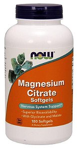 Magnesium Citrate (180 Softgels) - Now Foods
