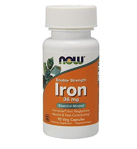 Iron 36 mg 90 Caps - Now Foods