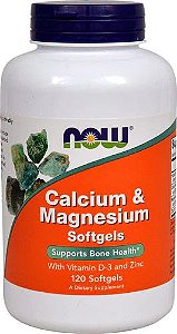 Calcium e Magnesium 120 Softgels - Now Foods