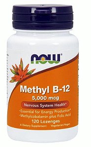 Methyl B-12 5000mcg (120 Pastilhas) - Now Foods