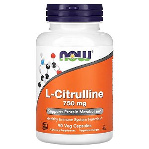 L-Citrulline 750 mg 90 Caps - Now Foods