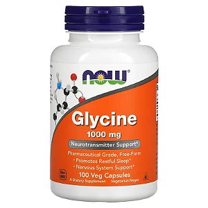 Glycine 1000 mg 100 Caps - Now Foods
