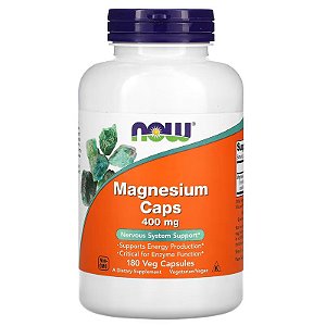 Magnesium 400 mg 180 Veg Capsules - Now Foods