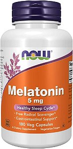 Melatonina 5mg - Now Foods (180 cápsulas)