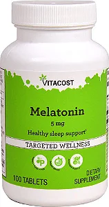 Melatonina 5 mg - Vitacost - 100 Tablets