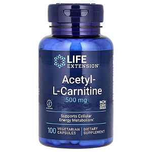 Acetyl-L-Carnitine 500mg (100 Cápsulas) – Life Extension