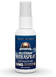 Melatonina NutraSpray 1.5mg, Sabor Laranja, 59.14ml, Source Naturals