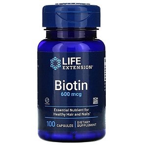 Biotina, 600mcg, 100 cápsulas, Life Extension