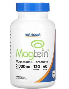 Magtein, L-treonato de Magnésio, 120 Cápsulas, Nutricost