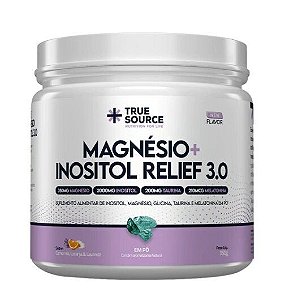 Magnésio + Inositol Relief 3.0, Sabor Camomila e Lavanda, 350g, True Source