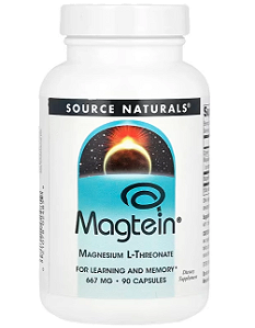 Magtein, Magnesium L-Threonate, 90 Cápsulas, Source Naturals