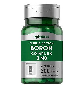 Complexo de Boro, Tripla Ação, 3mg, 300 Comprimidos, PipingRock