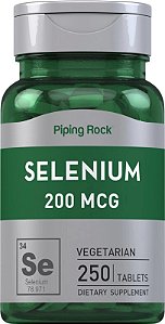 Selênio 200mcg, 250 Comprimidos, PipingRock