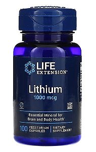 Lithium, 1.000mcg, 100 Cápsulas, Life Extension