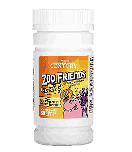 Multivitamínico Kids, com Extra C, 60 comprimidos Mastigáveis, 21 St Century