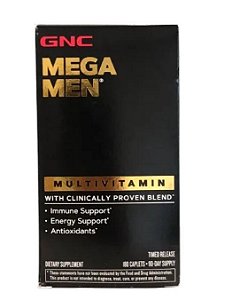 Multivitamínico Mega Men, 180 Cápsulas Time Release, GNC