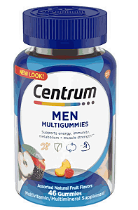 Centrum Men Multigummies, Multivitamínico masculino, 46 Gomas Sabor Frutas
