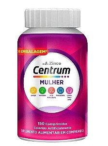 Multivitamínico Centrum Mulher, 150 comprimidos, Formula Nacional