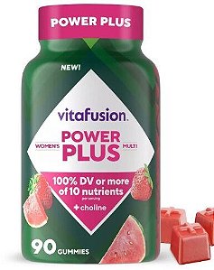 Multivitamínico Feminino, Power Plus, 90 Gomas Sabor Melancia, Vitafusion