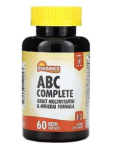 ABC Complete, Multivitamínico e Mineral, 60 cápsulas, Sundance