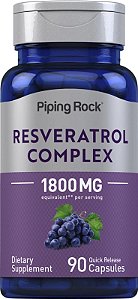Complexo de Resveratrol 1800mg, 90 Cápsulas, PipingRock