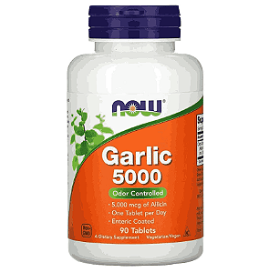 Garlic (Alho) 5000, 90 Comprimidos, Now
