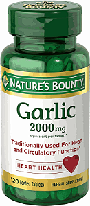 Garlic Óleo De Alho 2000mg 120 capsulas Natures Bounty