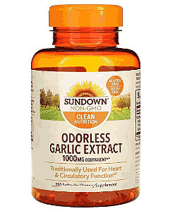 Odorless Garlic, Extrato de Alho Inodoro, 1000mg, 250 Softgels, Sundown