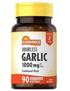 Odorless Garlic 1000mg, 90 unidades, Sundance