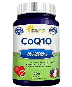 Coenzima CoQ10, 400mg, 200 Cápsulas, aSquared Nutrition