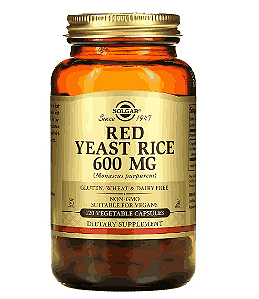 Red Yeast Rice 600mg, Arroz Fermentado Vermelho, 120 Cápsulas, Solgar