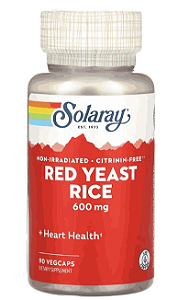 Red Yeast Rice 600mg, Levedura de Arroz Vermelho, 90 VegCaps, Solaray