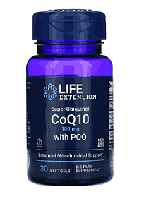 Super Ubiquinol CoQ10 100mg, com PQQ, 30 cápsulas, Life Extension