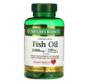 Fish Oil (ômega 3) 2400mg , 90 Cápsulas Revestidas, Nature's Bounty