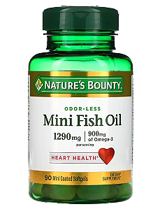 Mini Fish Oil (Óleo de Peixe), 1290mg, 90 Mini Softgels