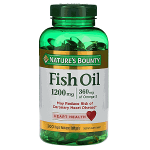 Óleo de Peixe, 1.200 mg, 200 Cápsulas, Nature's Bounty