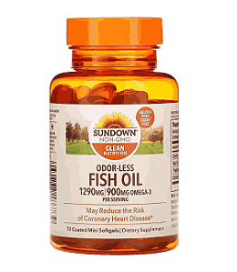 Fish Oil, Óleo de peixe sem odor, 900mg, 72 cápsulas, Sundown