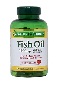 Fish Oil, ômega 3, 1200mg , 120 Cápsulas Moles, Nature's Bounty