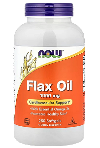 Flax Oil, Óleo de Linhaça com Ômega-3 Essencial, 250 Cápsulas, Now