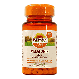 Melatonina 3mg, 120 Tabletes, Sundown