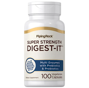 Digest-IT, Multi Enzimas e Probióticos, 100 Cápsulas, PipingRock