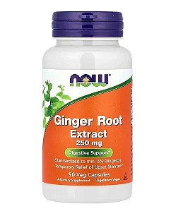 Ginger Root Extract, Extrato de Raiz de Gengibre 250mg, 90 Cápsulas, Now